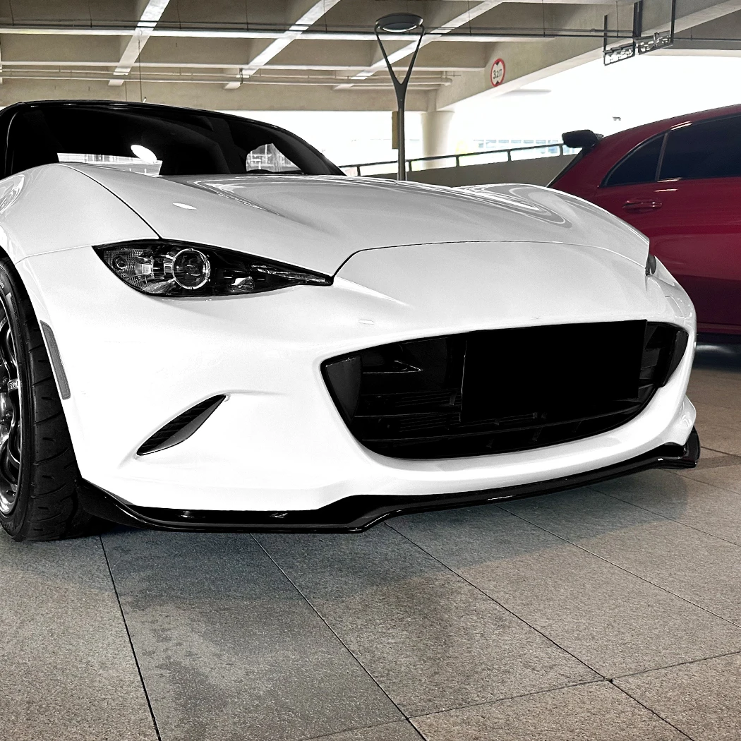 Mazda MX-5 MX5 Miata ND 2016-2025 2 도어 하부 스플리터 프로텍터 키트 외부 액세서리 용 앞 범퍼 스포일러 립 썸네일 3