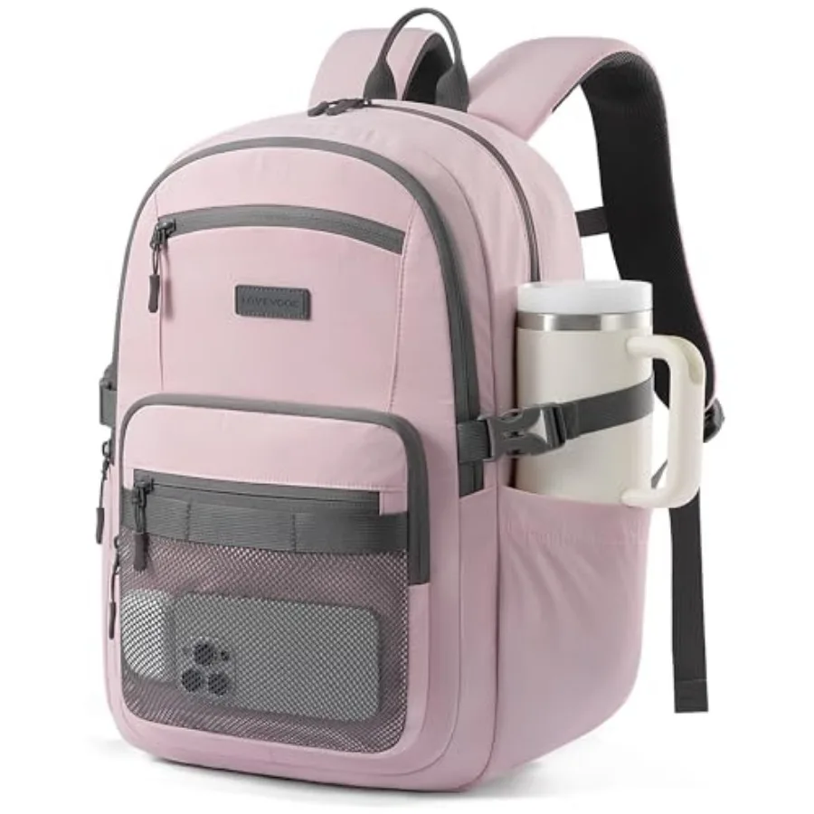 

Laptop Backpack Women with 40oz Cup Holder Buckle Strap, 15.6 Inch Tech-Ready Work Backpack, TSA-compliant for Travel and Colle