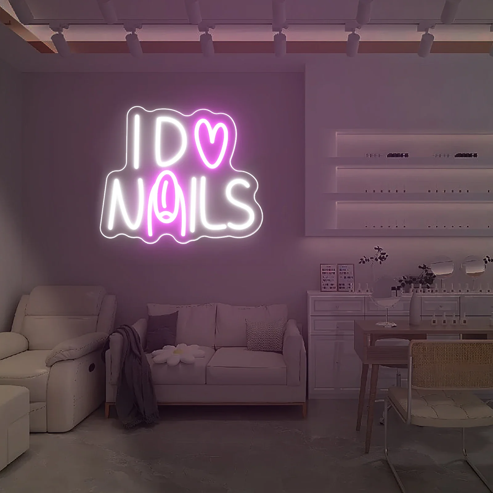 

I Do Nails Neon LED Lamp, Room Neon Lights, Wall Hanging, USB Nails Decoration, Light Up Sign, Business Signboard