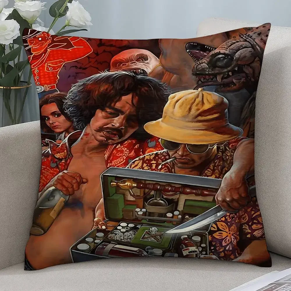 Fear and Loathing in Las Vegas Double-sided Printed pillow cover Short plush Suitable living rooms bedrooms throw cushion cover