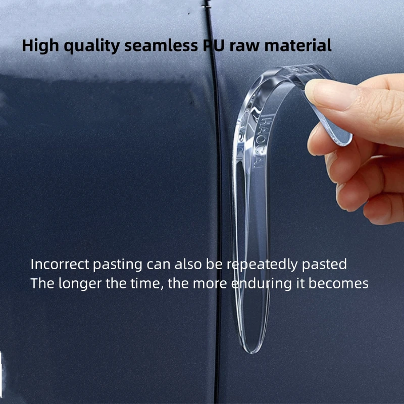 

4pcs Invisible Waterproof Car Door Anti-Collision Scratch Strip Rearview Mirror Stickers Edge Transparent Handle Protector