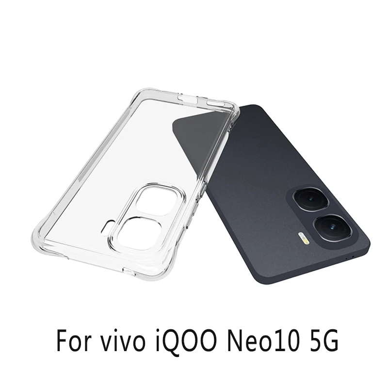 حافظة Vivo IQOO Neo10 5G وسادة هوائية مضادة للصدمات وسادة هوائية شفافة من السيليكون TPU غطاء خلفي لهاتف IQOO Neo 10 Neo10 iQOONeo10 5G