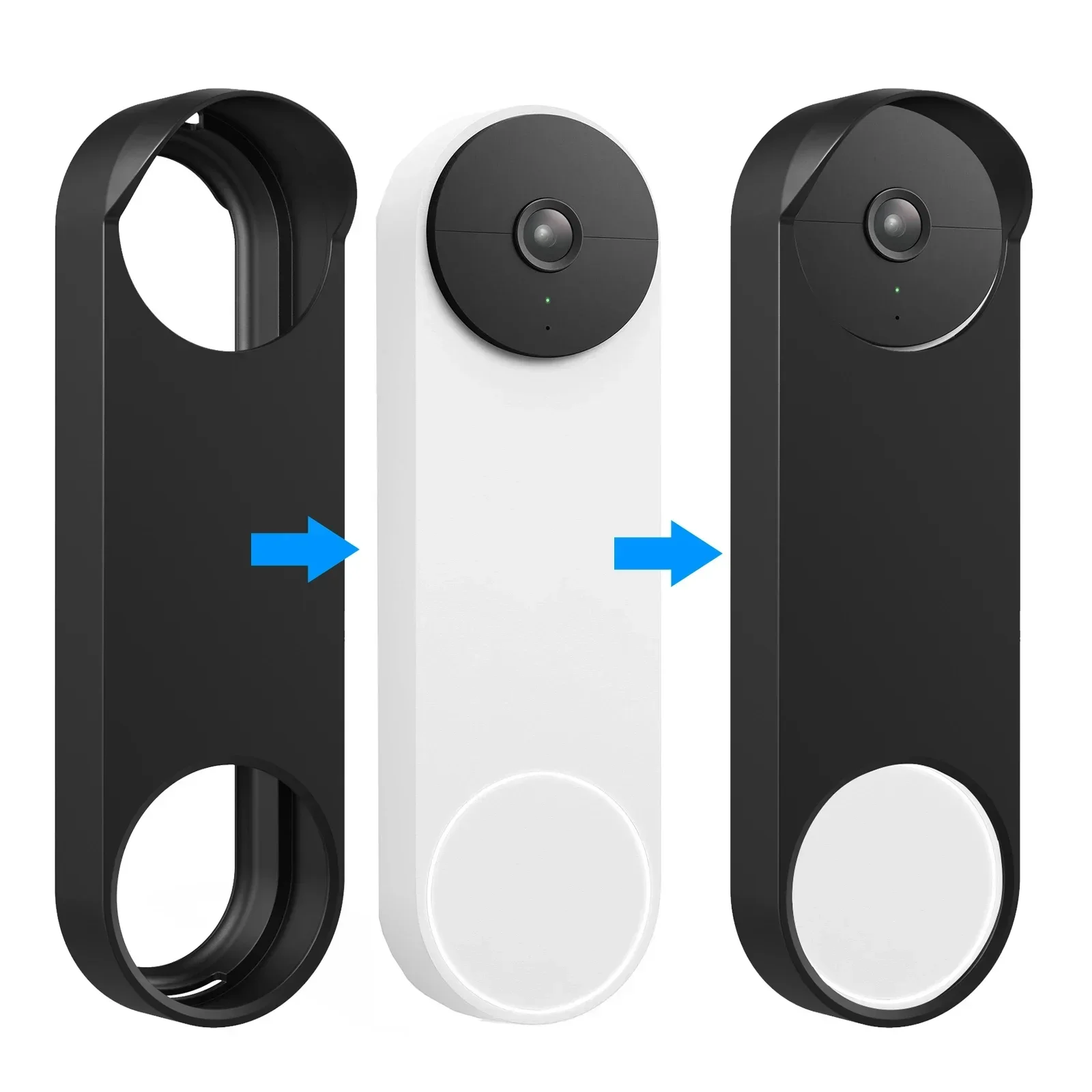 Protective Silicone Case Weatherproof Cover Soft for Nest Doorbell(battery )