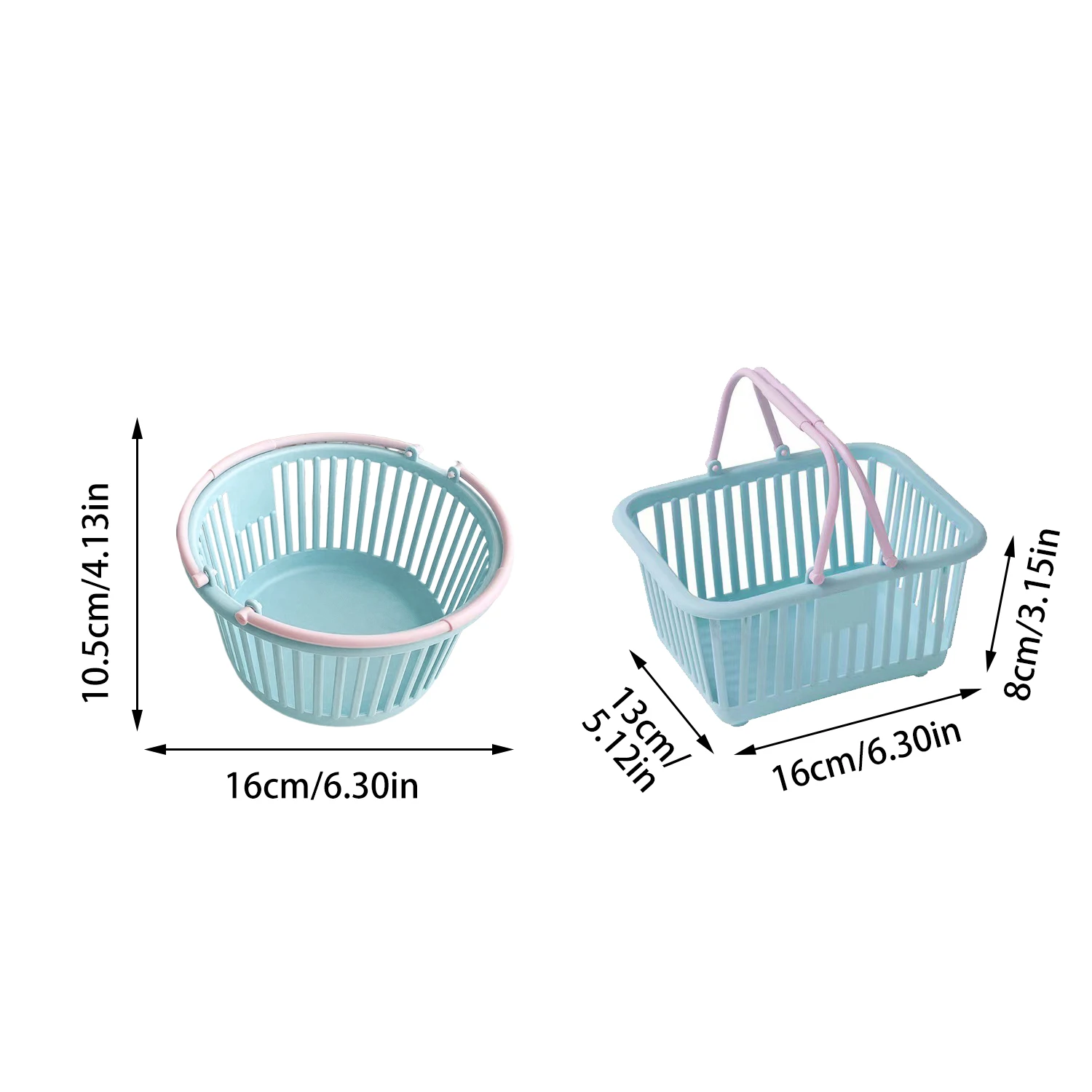 Shopping Basket Kids Grocery Basket with Handles Small Retail Shopping Baskets for Party Favors Kitchen Organizer Laundry Basket