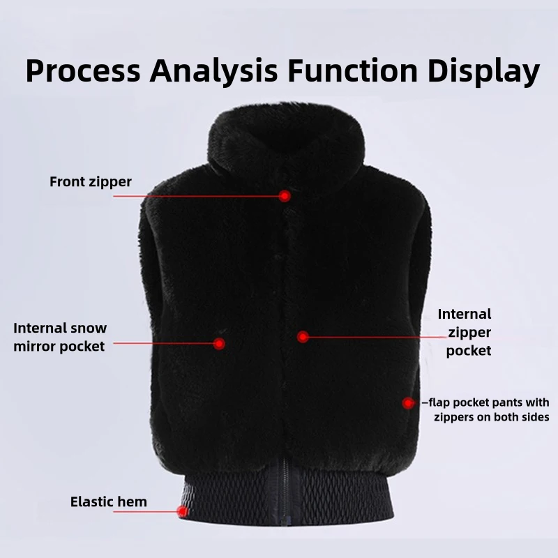 Winter New Plush Skiing Jacket Thick Warm Female Ski Waistcoat Snowfield Windproof Snowboard Top Snow Sport Vests Women Clothes