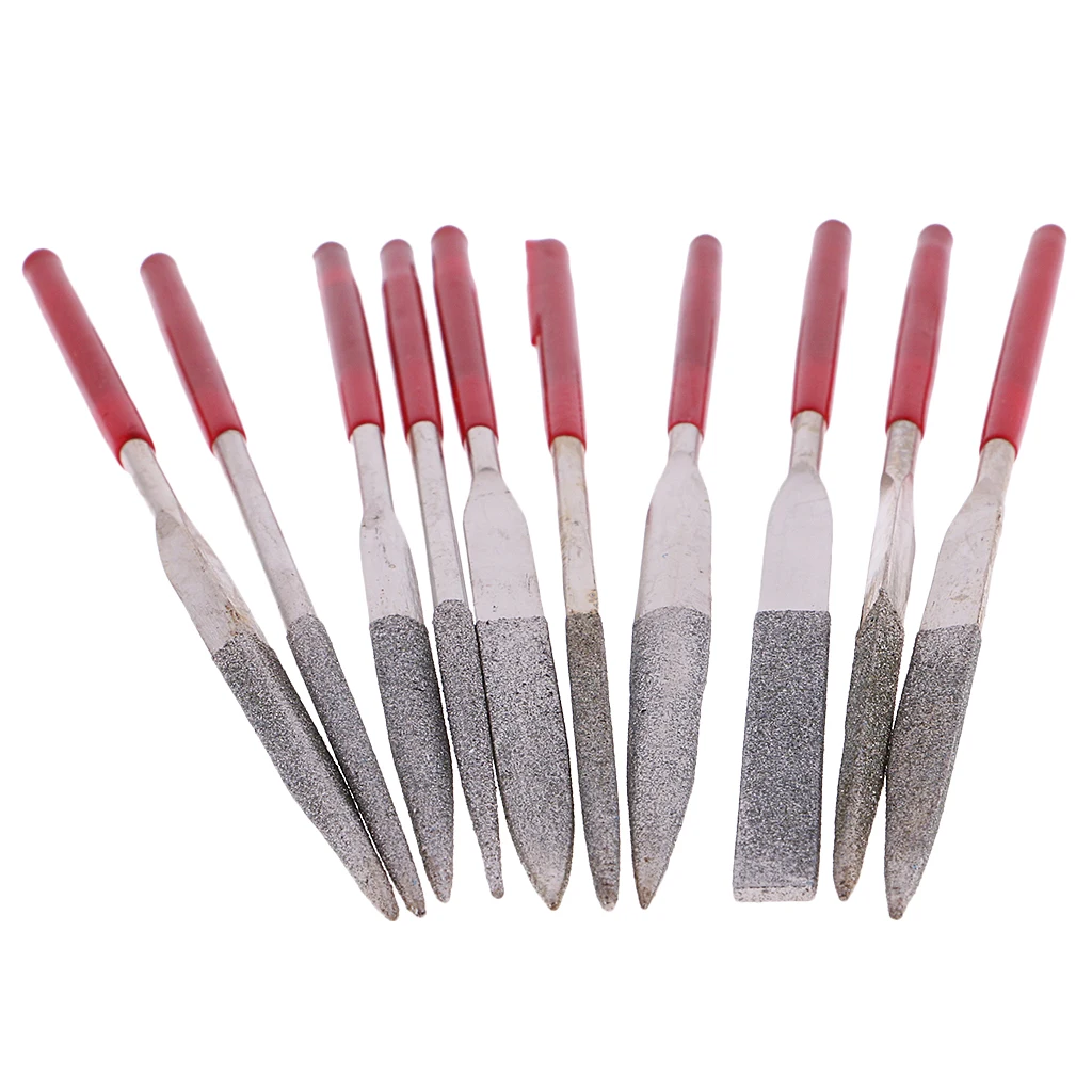 Metal Guitar Nut File Set for Luthier Tool String Slot Bridge Needle Files Kit for Guitar Work