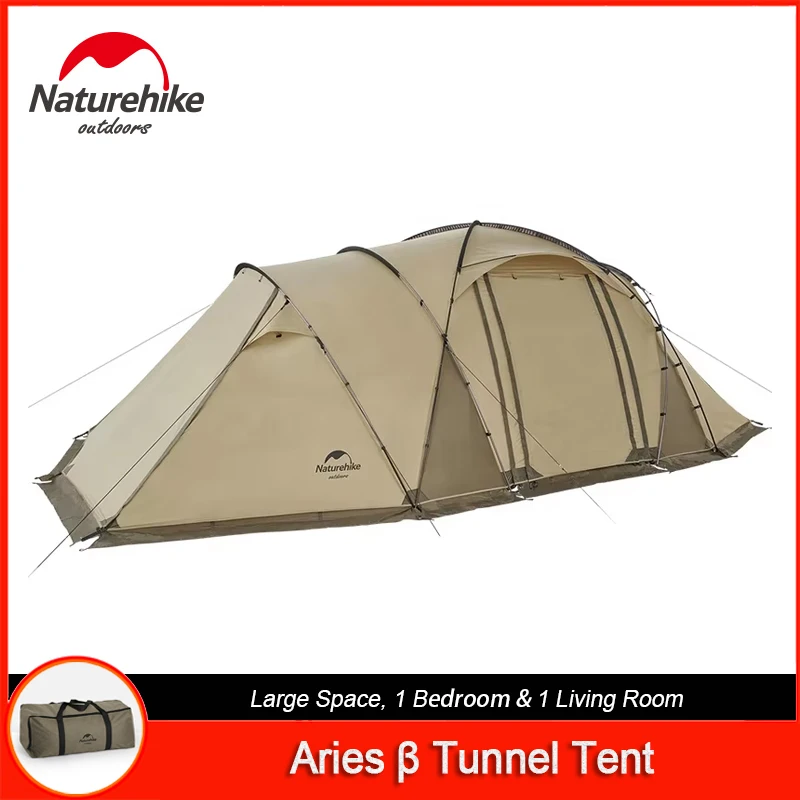 Naturehike Aries β Tunnel Tent for Outdoor Camping Equipment Rainproof Sun Protection UPF 50+