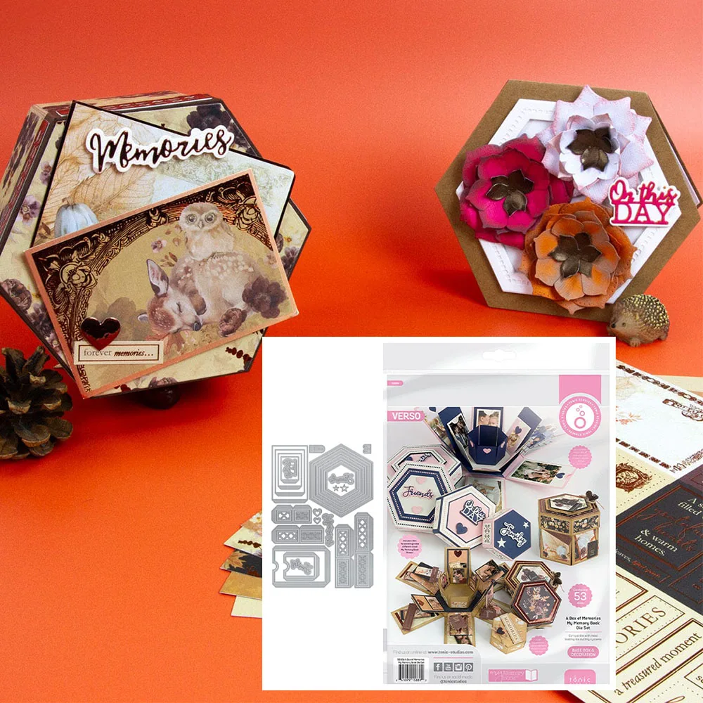 

Christmas Metal Cutting Dies A Box of Memories Die Set DIY Embossing Scrapbooking Stamp home Card Gift Box Die Cut Molds 2025New