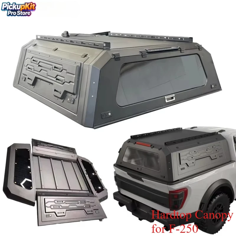 

Aluminum Alloy Hardtop Canopy for F‑250 Super Duty 8FT Bed No‑Drill Lockable Truck Topper