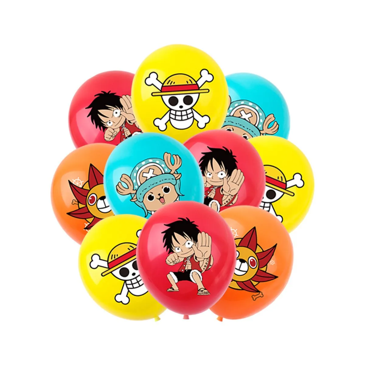 ONE PIECE Cartoon Anime Theme Disposable Party Supplies Children's Birthday Banners Cake Toppers Balloons Party Decoration Sets