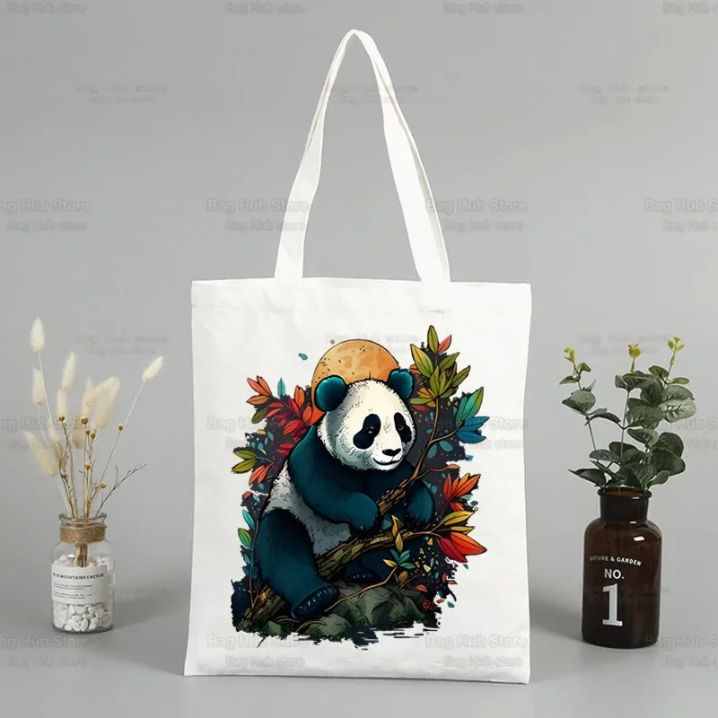 كل ما أريده أن أفعله هو الباندا ليس اليوم حقائب يد للجنسين مخصص قماش حمل حقيبة طباعة الاستخدام اليومي قابلة لإعادة الاستخدام السفر حقيبة تسوق عادية