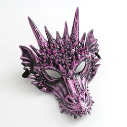 Happy Halloween Horror Dragon Mask Plastic Dragon Face Horrible Masks for Halloween Carnival Christmas Easter Party Decorations