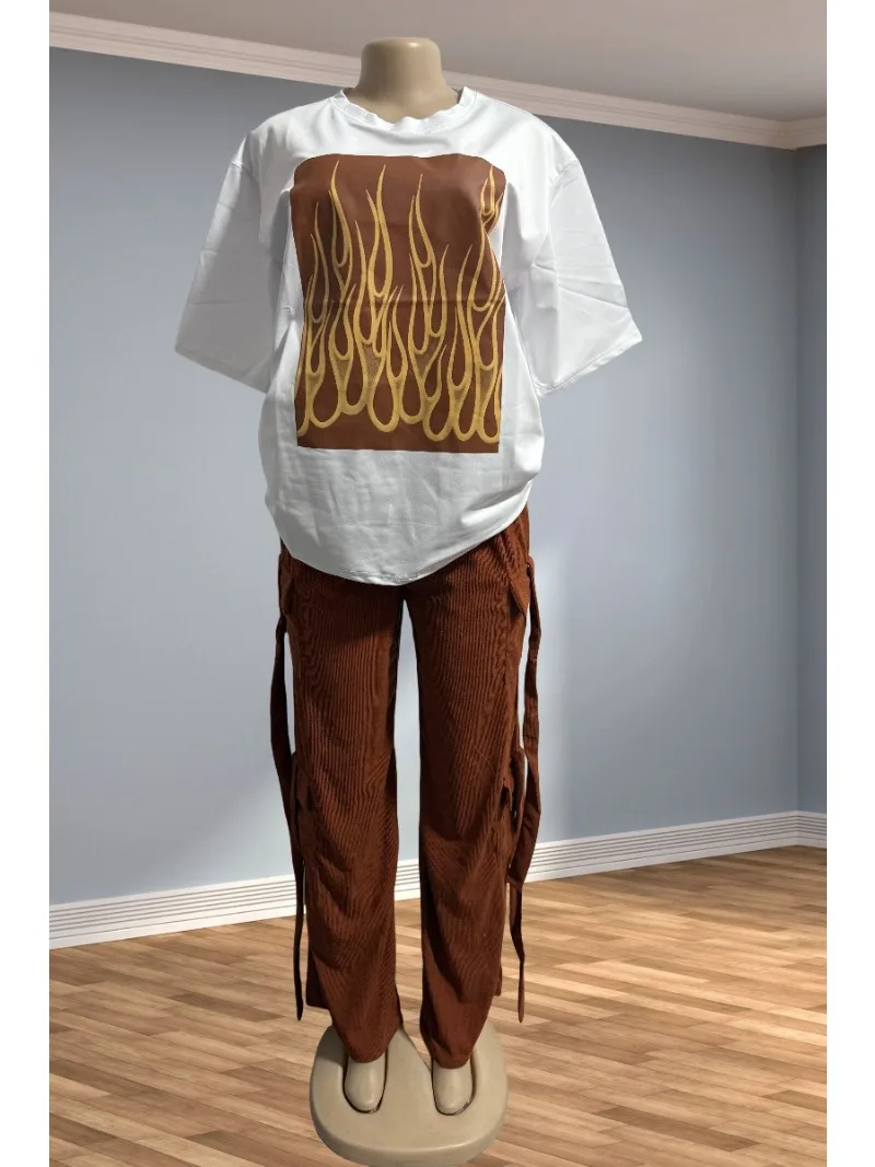 

2 Piece Women Sets Dashiki African New Arrival Spring Summer Matching Sets Two Pieces Sets Top Pants Suits Outfits Clothing 2025