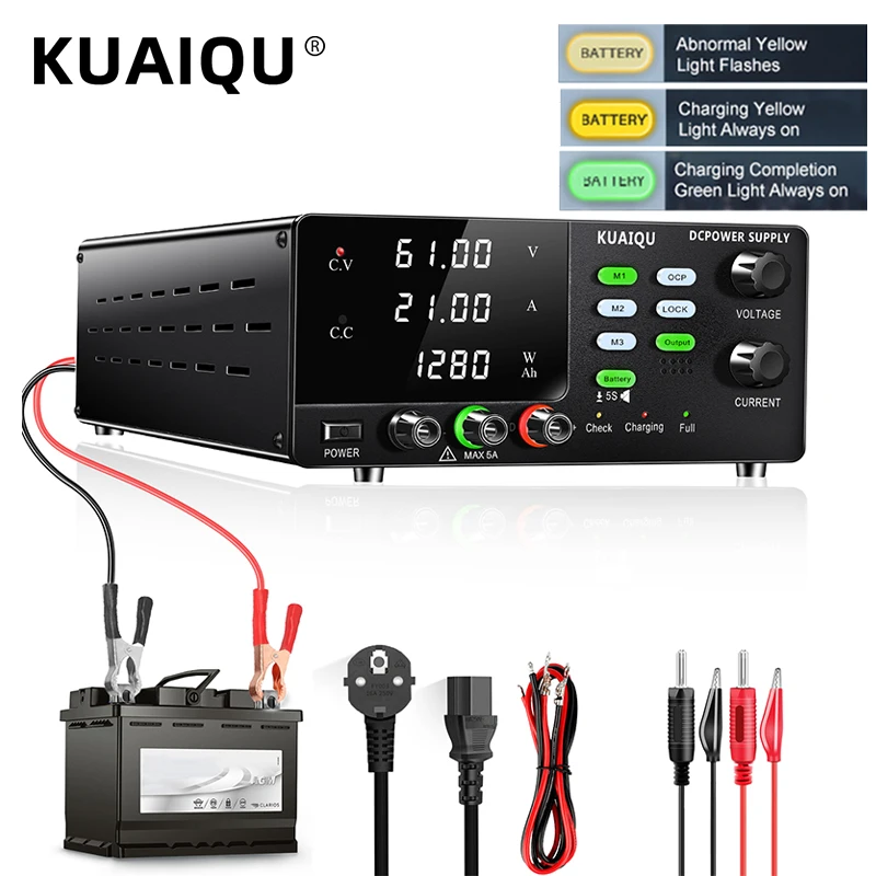 1200W Programmable Adjustable Power Supply 30V 20A 30A ,Battery Charger,With OCP Function,OUTPUT Switch,60V 10A Power Source,15V