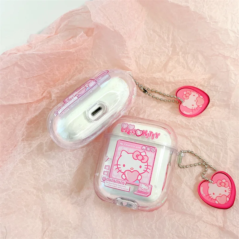 Sanrio Hello Kitty Case for Airport Pro 4 3 2 Cartoon Silicone Transparent Kuromi Cinnamoroll Headphone Protective Cover Gift - view 6