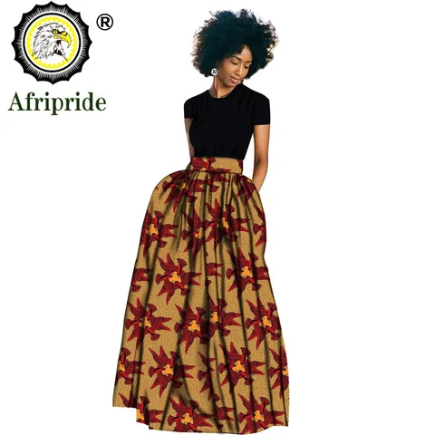 แอฟริกัน Maxi กระโปรงผู้หญิง A-Line พิมพ์กระโปรงสบายๆอังการาผ้า Dashiki เสื้อผ้า WAX Batik ผ้าฝ้าย AFRIPRIDE S 1927005