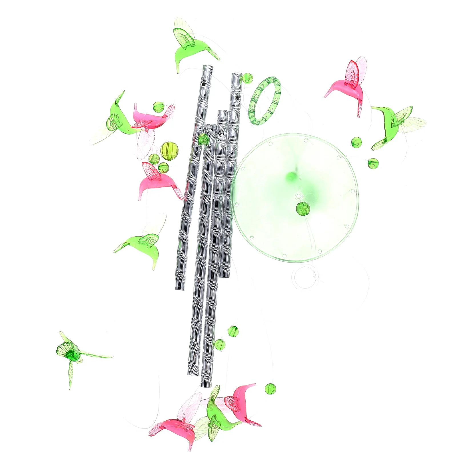 

Bird Statue Acrylic Aluminum Wind Chime Hanging Pendant Durable Garden Balcony Outdoor Home Wind Bell Decor Garden Decor