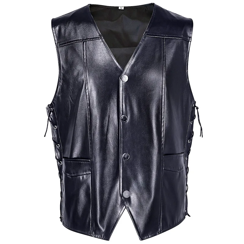 

America TV The Walking Dead Daryl Cosplay Costume Performance Men's Leather Waistcoat Street Style Biker Wear Halloween Costume