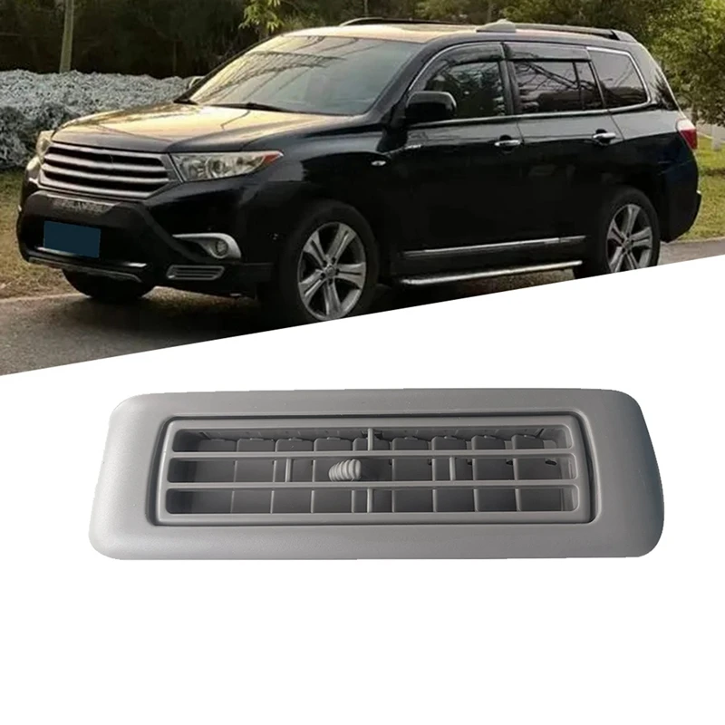 2X Car Roof Rear Air A/C Vent Grille 63601-48011-E0 For Toyota Highlander 07-14 Side Air Outlet Nozzle Grey 6360148011