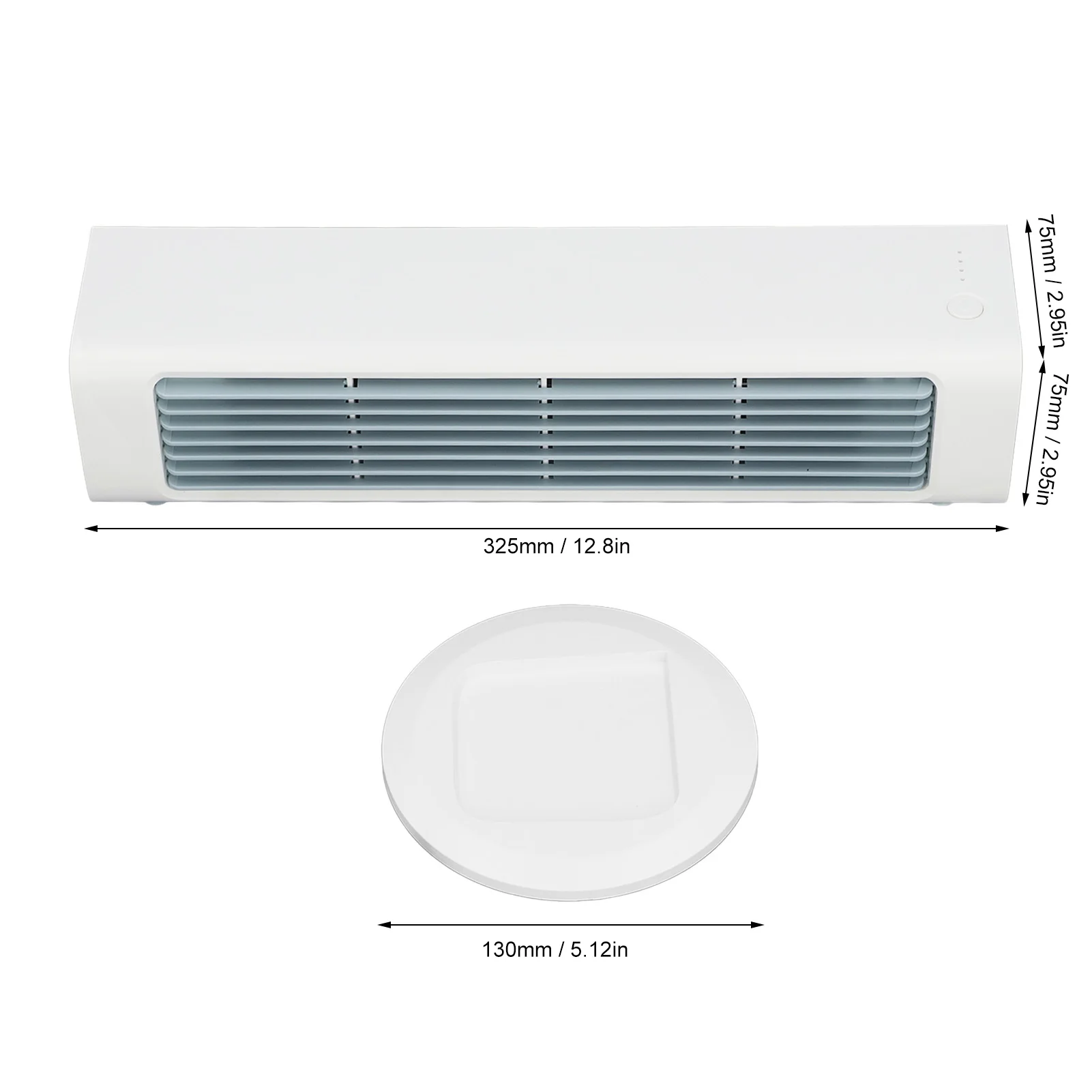 Oscillating Tower Fan Desk Table Fan with 3 Speeds Remote Control USB Rechargeable Bladeless Wall Mountable for Bedroom Kitchen