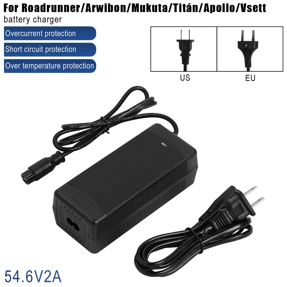 

54,6 В 2 А для Smartgyro Speedway/Crossover/Rockway/Zwheel T4 Zrino/Urbanglide/Mov 4/ICE Q1/Q3 GX16, запасные части для зарядного устройства для электронного скутера