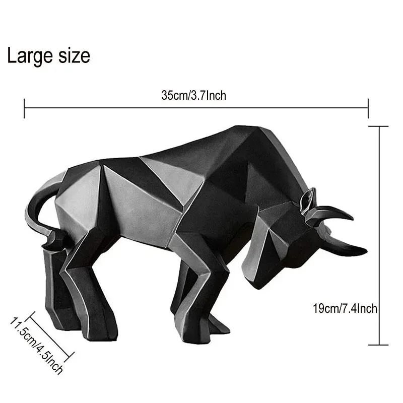 Nordic Resin Bull Statue 9
