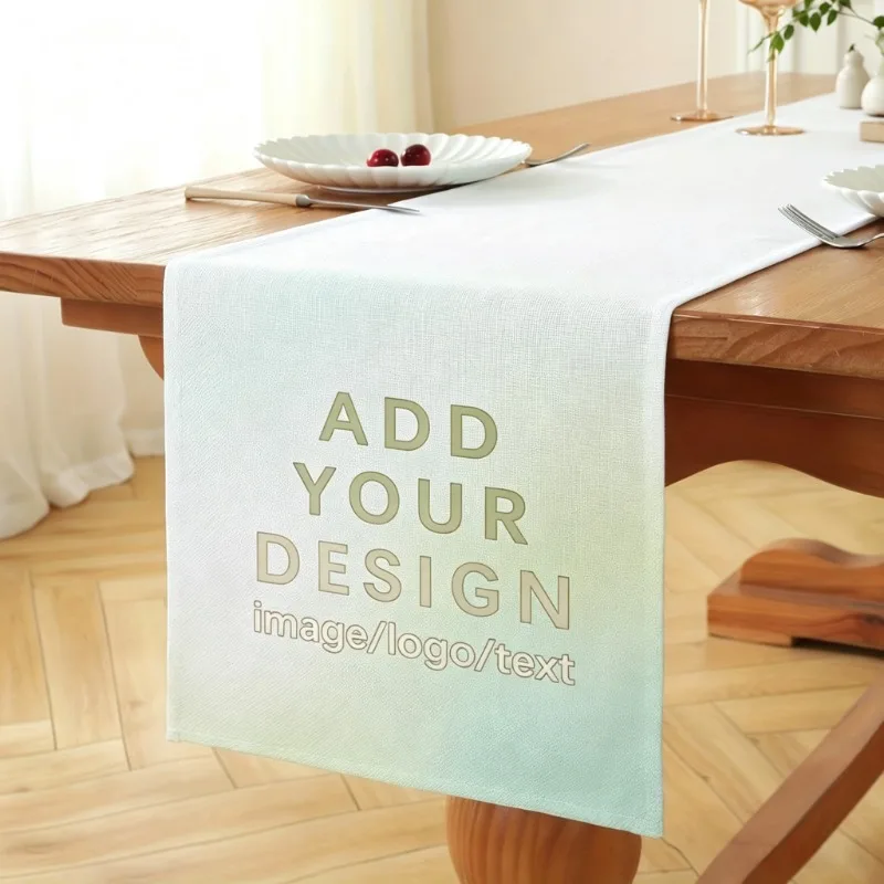 1pc Custom Personalized Table Runner, Premium Fabric for Weddings, Events, Parties, Trade Shows - Customizable Dining Home Decor
