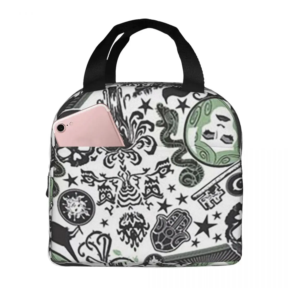 

Haunted Mansion Stretching Insulated Lunch Bag for Kids School Cooler Thermal Food Box Tote Portable Lunch Boxes Container