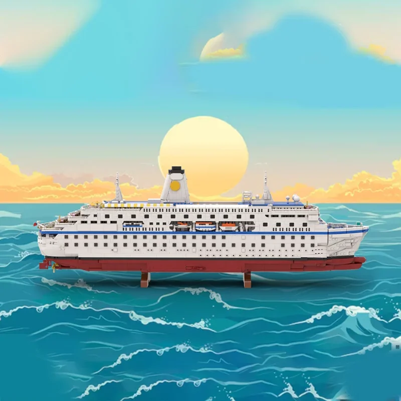 

6145pcs MOC Ocean Cruise Ship Boat Building Blocks Christmas Gift Unique DIY Idea for kids Toy to Develop Patience