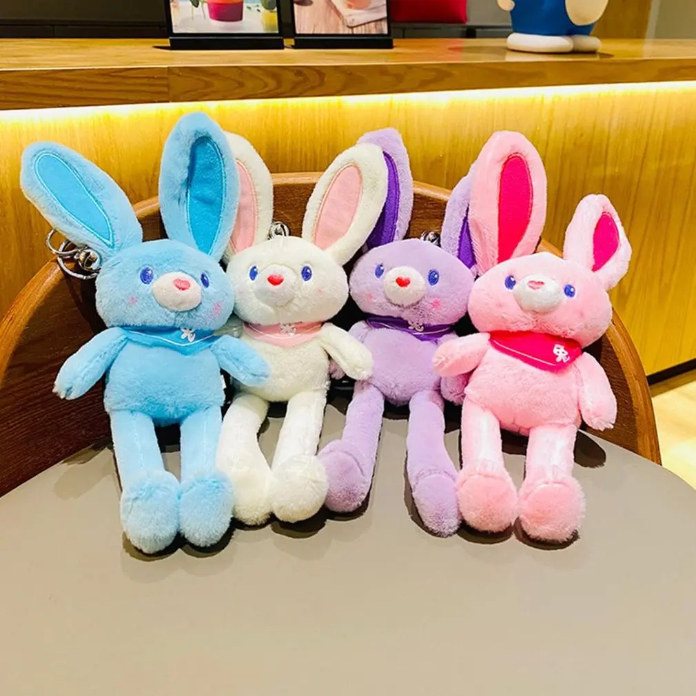 Hot 30cm Cute Rabbit Key Chain Pendant for Women Bag Car KeyRing Accessories Fuzzy Toy Bunny Key Chains Pets Toys