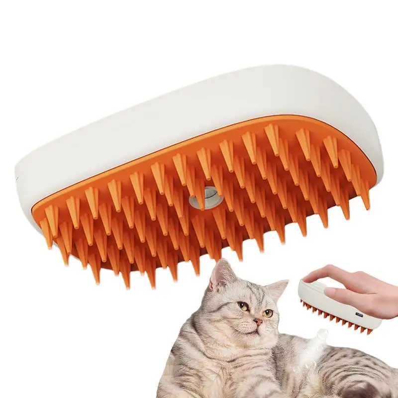 Steam Brush For Cats USB Rechargeable Steamy Pet Brush Dog Steam Brush Steam Cat Hair Brush Steam Cat Brush With Charging Cable