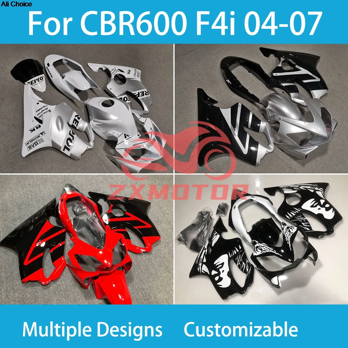 

Fit CBR600 F4i 2004 2005 2006 2007 Full Fairing Set for Honda CBR600F4i 04 05 06 07 Motorcycle Fairings Bodywork