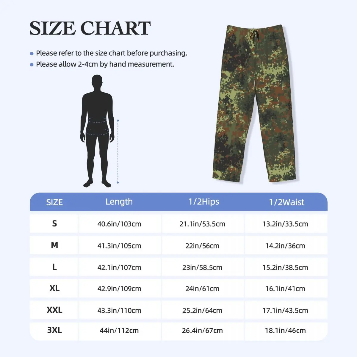 Custom Flecktarn Camo Pajama Pants Men Military Army Camouflage Lounge Sleep Drawstring Sleepwear Bottoms with Pockets