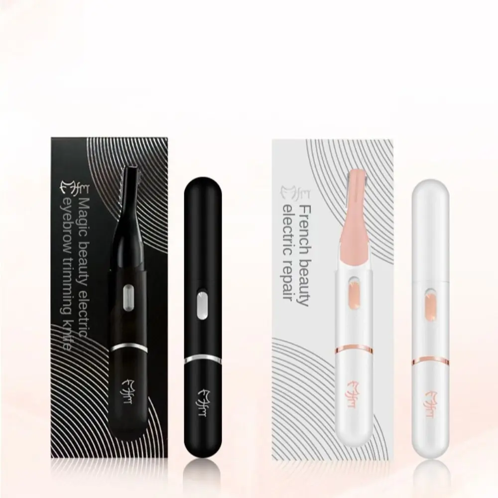Detachable Electric Eyebrow Trimmer Rotatable Push Switch Electric Facial beard grooming Washable Anti-scratch