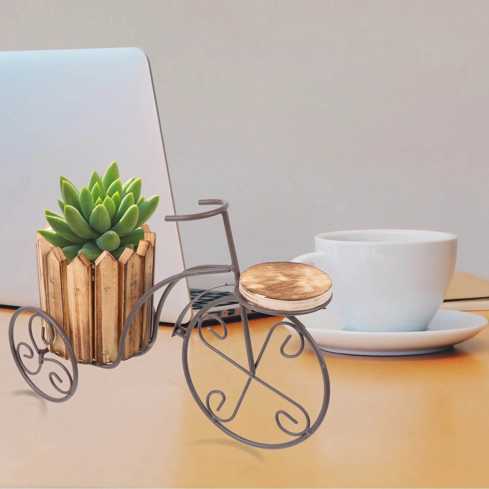 

Iron Bike Plant Stand Vintage Metal Flower Pot Holder Indoor Outdoor Decor Plant Display Rack Wrought Iron Planter Garden
