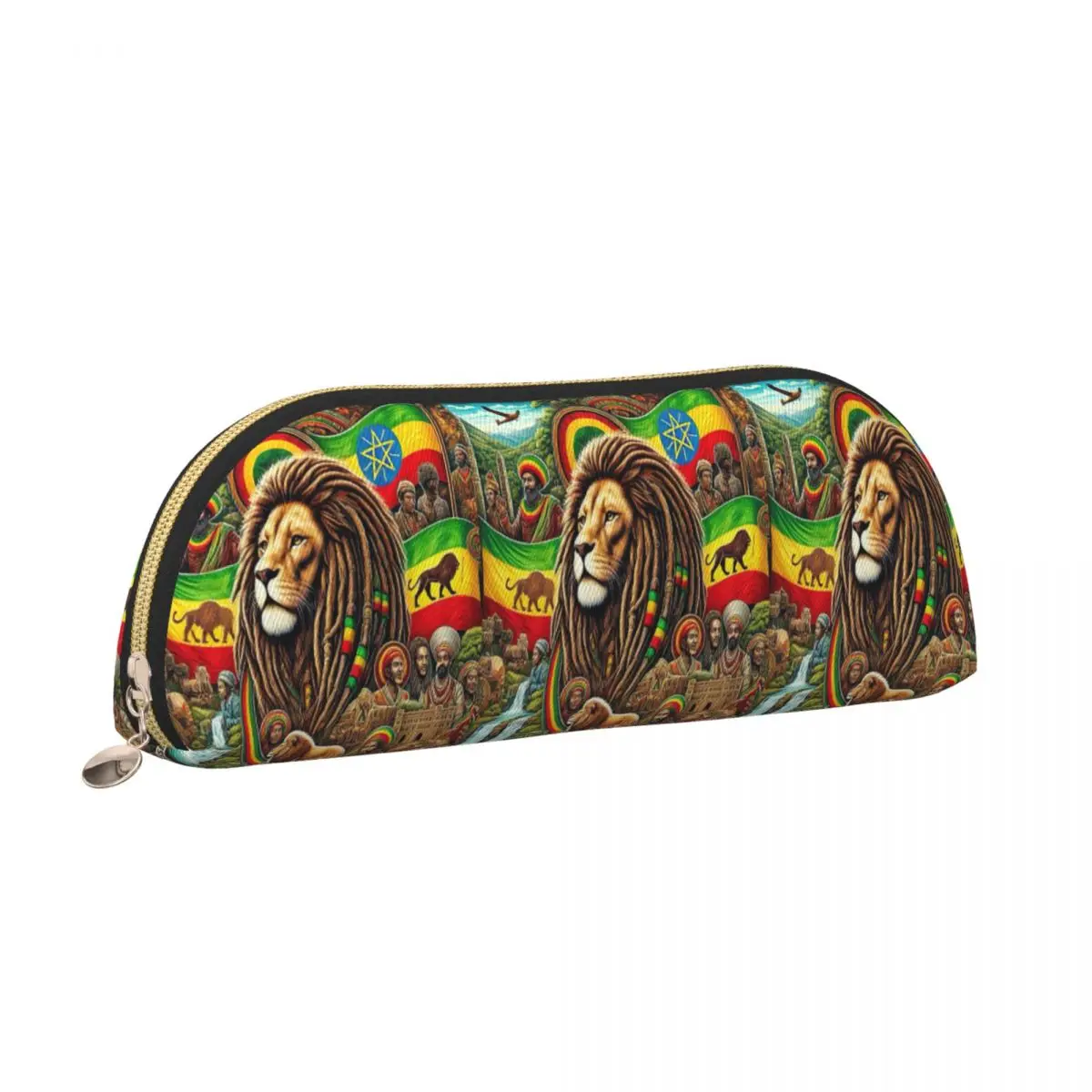 Rastafarian Amaiquina Reggae Rasta Lion Street Skullies 연필 케이스 펜 홀더 보관 문구 용품 펜 상자 연필 가방