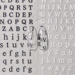 1pcs 5D Simple English Nail Art Charms Black White Letter Self Adhesive Slider Press on Nails Decorations Decals Accessories DIY