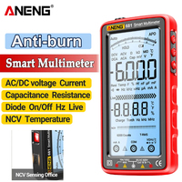 Intelligent Digital Multimeter Tester Professional AC/DC Voltage Tester Current with LCD Screen Rechargable Resistance Ammeter