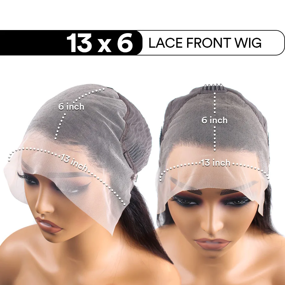 Straight Lace Front Wigs 13x6 30 Inch Glueless Pre Plucked Transparent Lace Frontal Wigs For Women Brazilian Human Hair