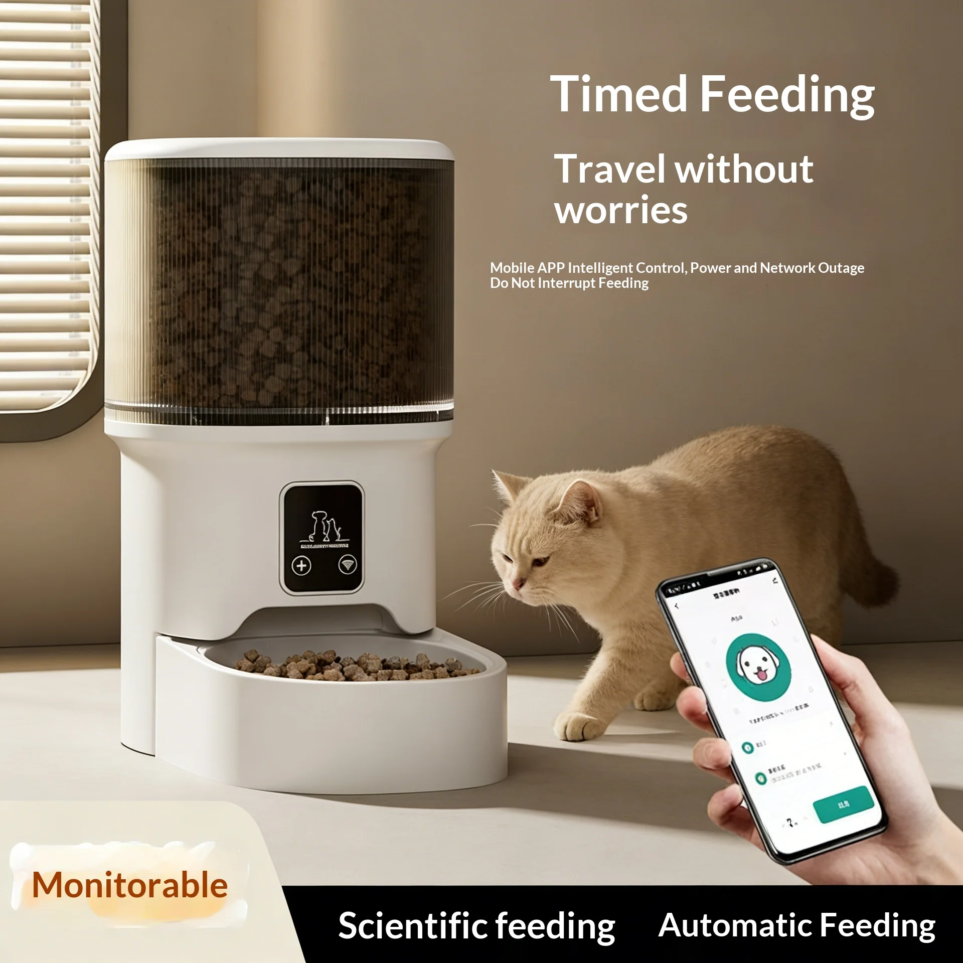 Comedero automático con WiFi y temporizador para perros y gatos - imagen 5