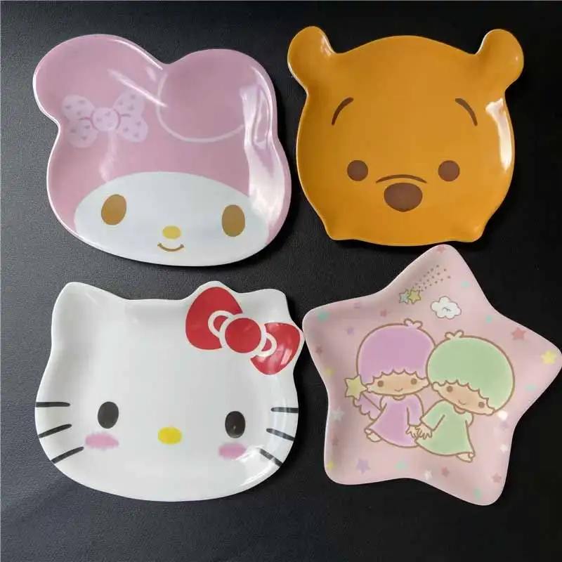 

Детская посуда с мультяшными животными: милые тарелки из имитации керамики для тортов, закусок, сухофруктов, маленькие блюда, кухонная утварь