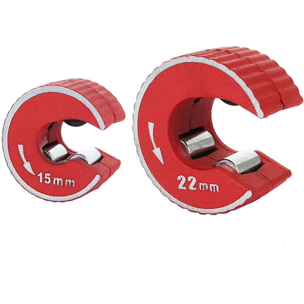 2PCS 15mm & 22mm Copper Pipe Cutter Mini Auto Pipe Slice Tool Zinc Alloy Tube Cutter for Cutting Copper Aluminum Pipes 