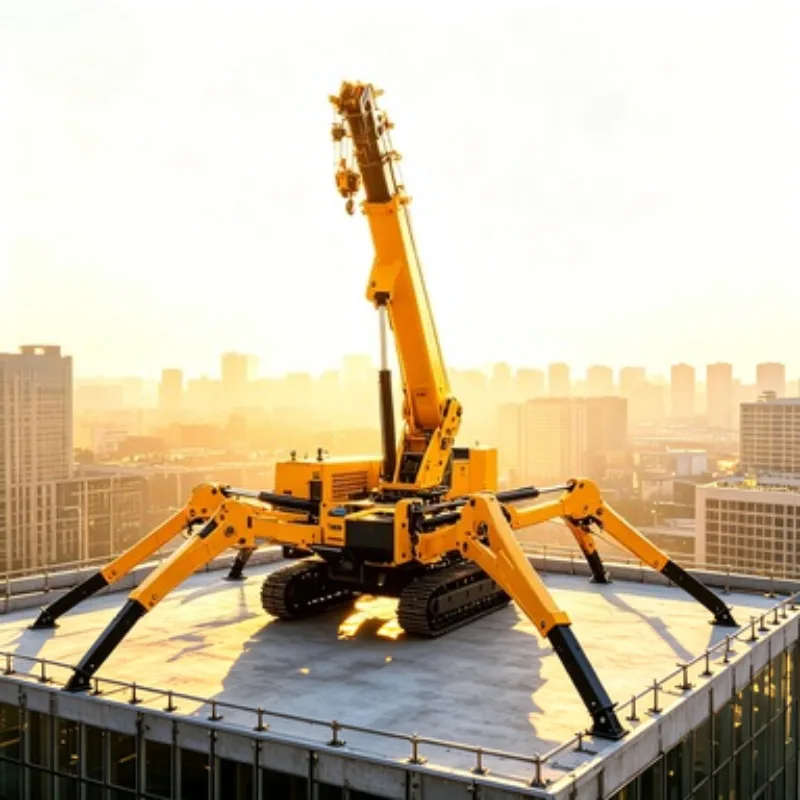 Mini Spider Crane 3 Ton 5 Ton Crawler Hydraulic Telescopic Boom Remote Control Foldable Lift with Long Arm Fly Jib CE
