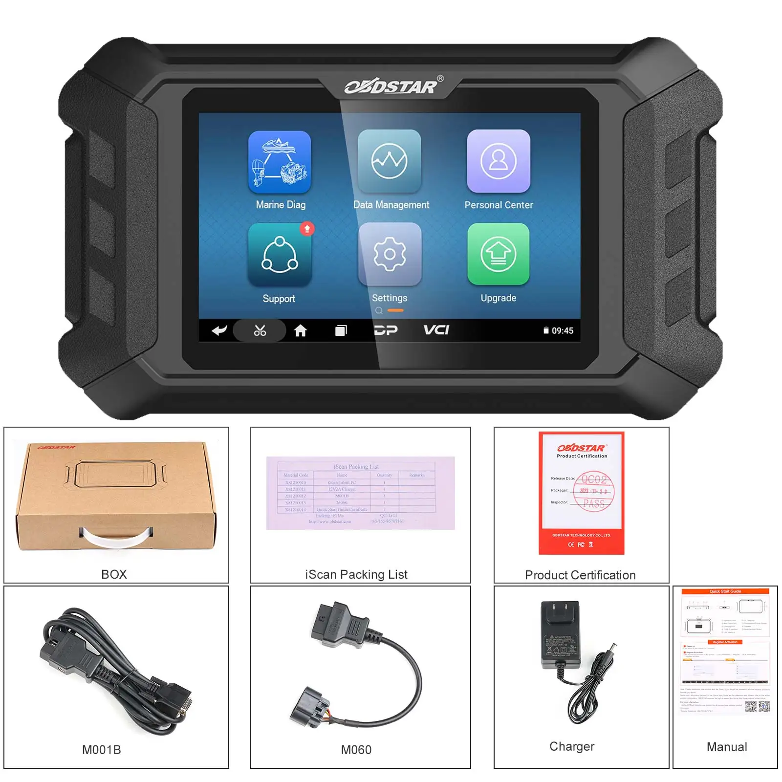 OBDSTAR ISCAN Mercury (Marine) Intelligent Marine Diagnostic Equipment Code Reading, Code Clearing, Data Flow, Action Test