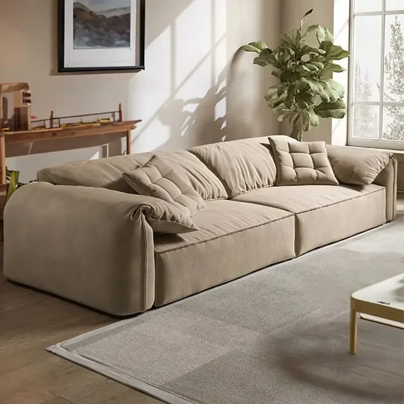 Elephant Ear Sofa Cream Wind Fabric Sofa Small Apartment Anti-cat Scratch