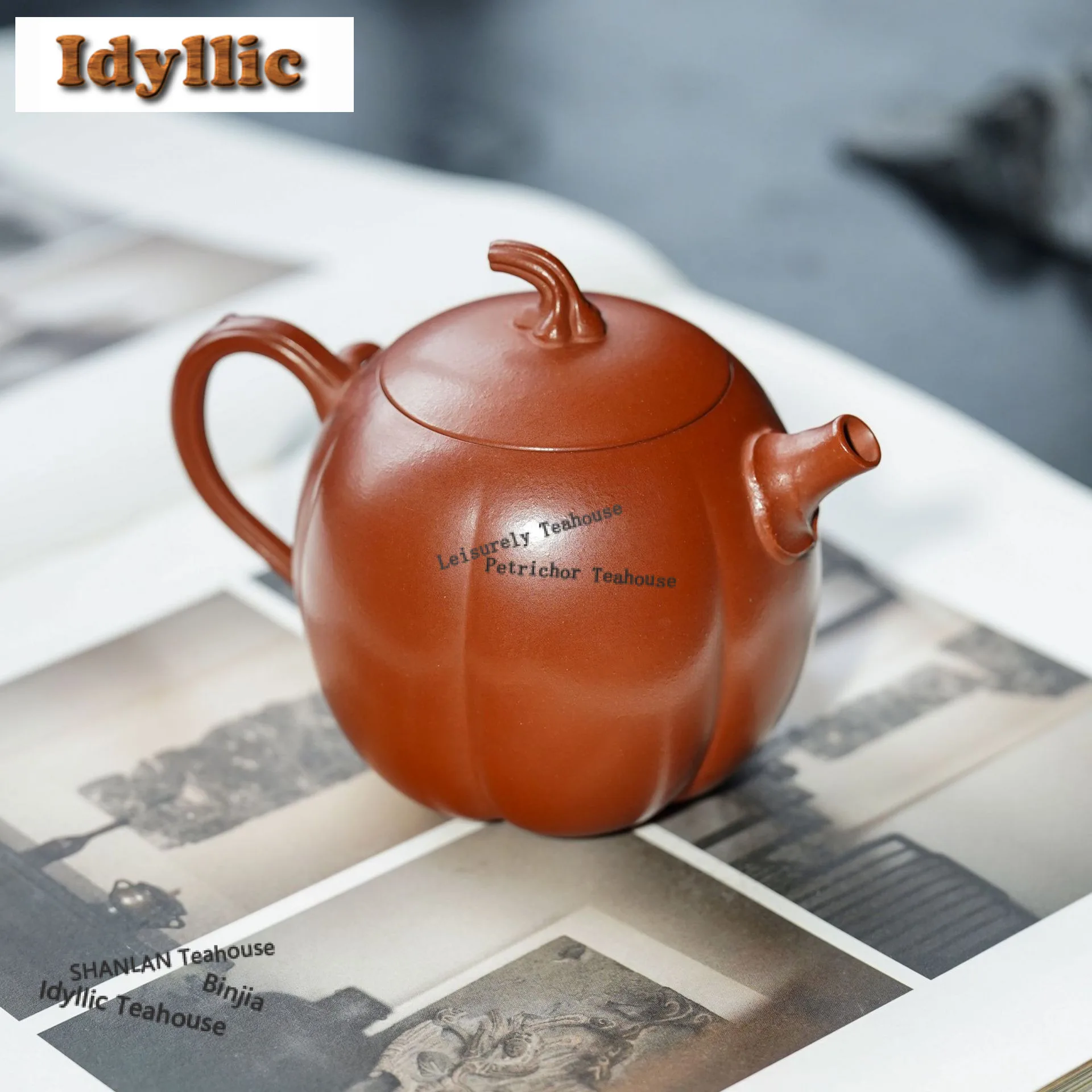 

180ml High-end Yixing Purple Clay Teapots Handmade Pumpkin Pot Raw Ore Dahongpao Mud Kettle Chinese Zisha Tea Set Tea Items Gift