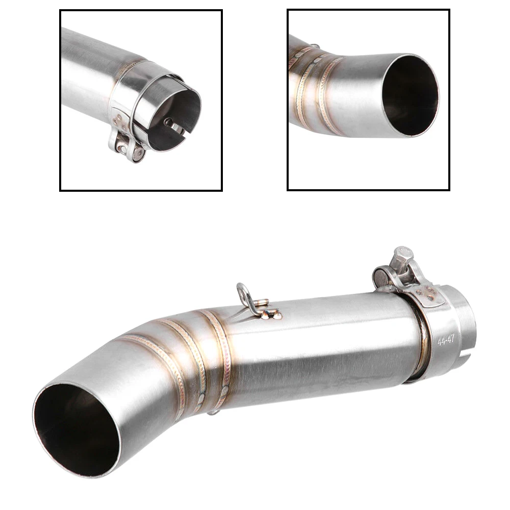 alone Hot Sale Very Durable Motorcycle 51mm 2" Muffler Exhaust Link Pipe for Honda CBR500R CB500X CBR400R CB400X 2013-5