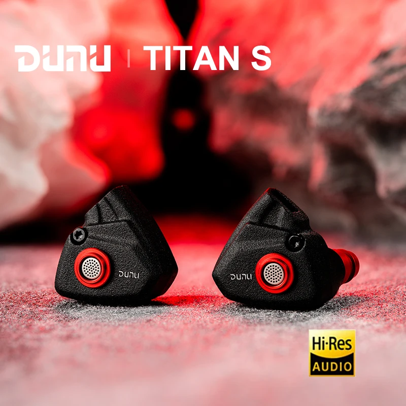 �couteurs intra-auriculaires DUNU TITANS Hi-res HIFI avec transducteur dynamique de 11 mm, moniteur IEM, c�ble d�tachable 2 broches 0,78 mm, mod�le TITAN S