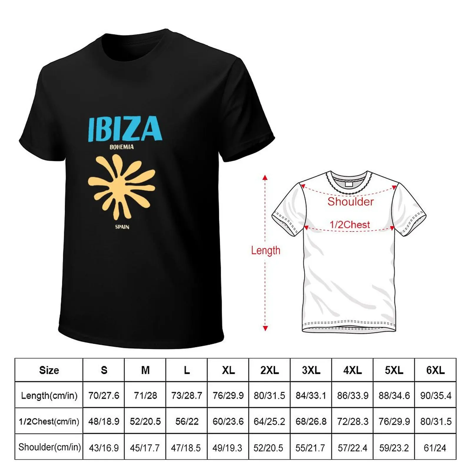 Ibiza bohemia print T-Shirt graphics football t shirt basketball graphic tees cute clothes Men's t shirts