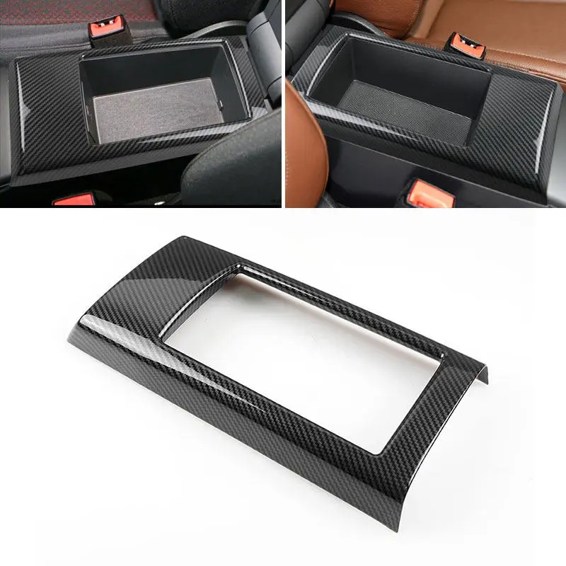 For Audi A3 8V 2015 - 2020 Car ABS Carbon Fiber Texture Interior Central Control Armrest Storage Box Base Cover Trim Accessories